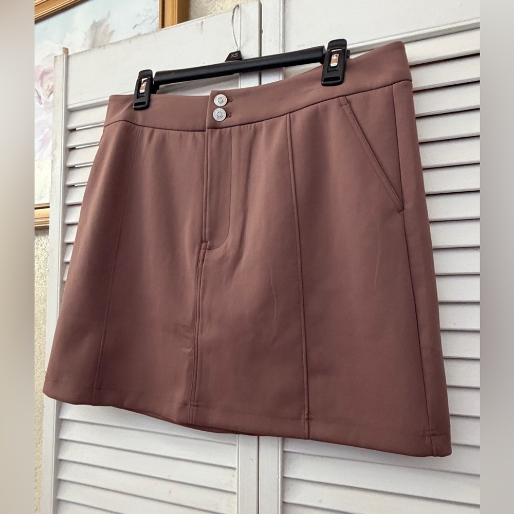 Hudson Jeans seamed Deep Tapue Mini Skirt with sculpting knit nwot - Picture 4 of 16